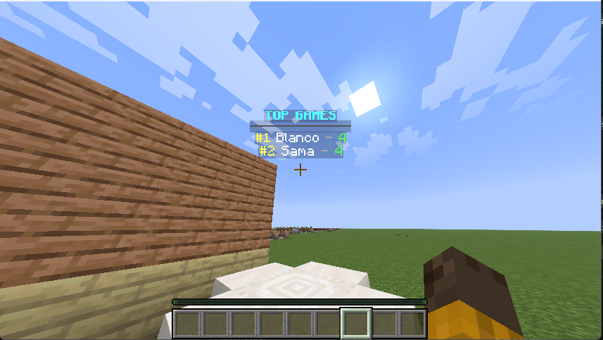 A leaderboard hologram showing top games