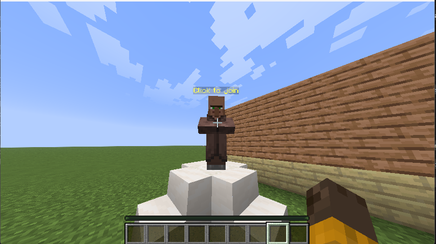 A packet-based join NPC labelled Click to join