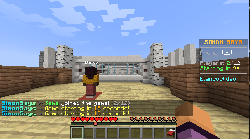 Waiting lobby with scoreboard and countdown